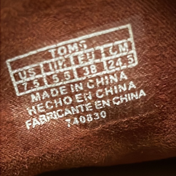 Toms suede desert wedge shoes booties 7.5 - Picture 8 of 9